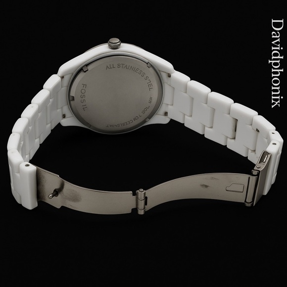 Fossil Women's White and Silver Watch with Crystal Details - Picture 3 of 6